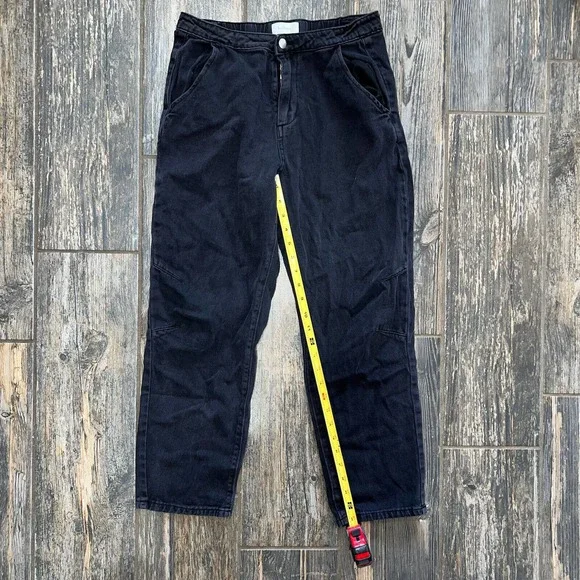 Bohme Black Paper mom jeans, Tapered Leg Woman Size M - Picture 4 of 8